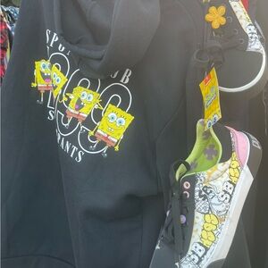 SpongeBob SquarePants Ladies Sneakers & Matching Hoodie size small